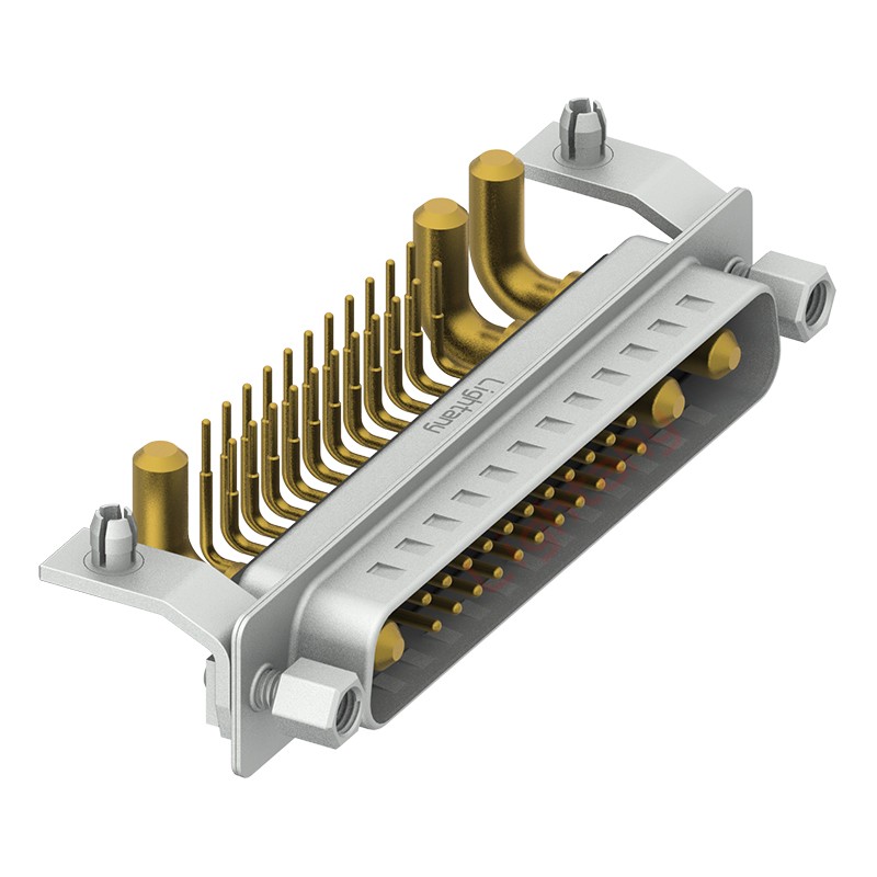 25W3公PCB彎插板/鉚支架10.8/大電流40A
