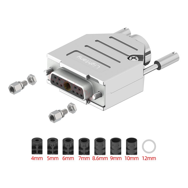 11W1母短體焊線40A+15P金屬外殼1664直出線4~12mm
