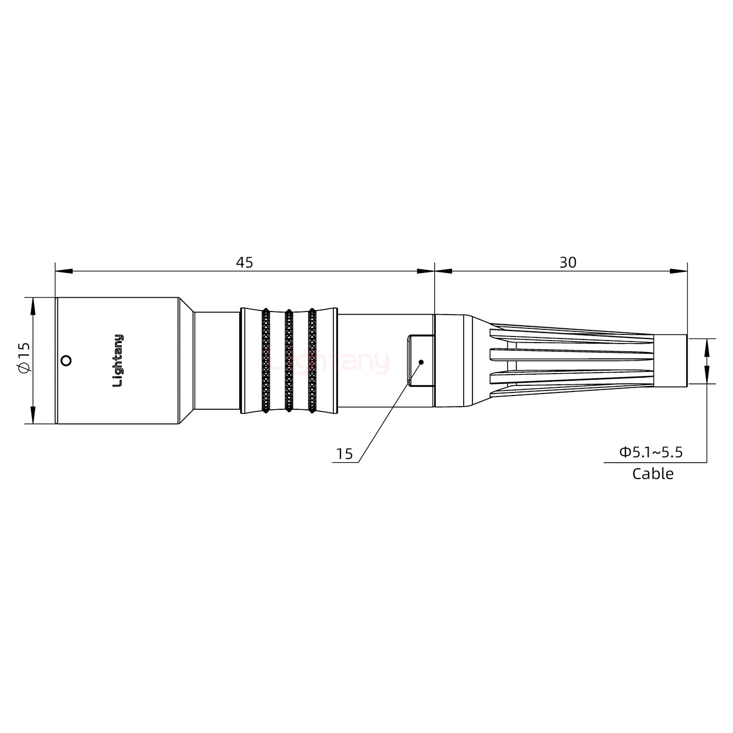 PHG.1K.003.CLAC55Z推拉自鎖帶護(hù)套浮動插座