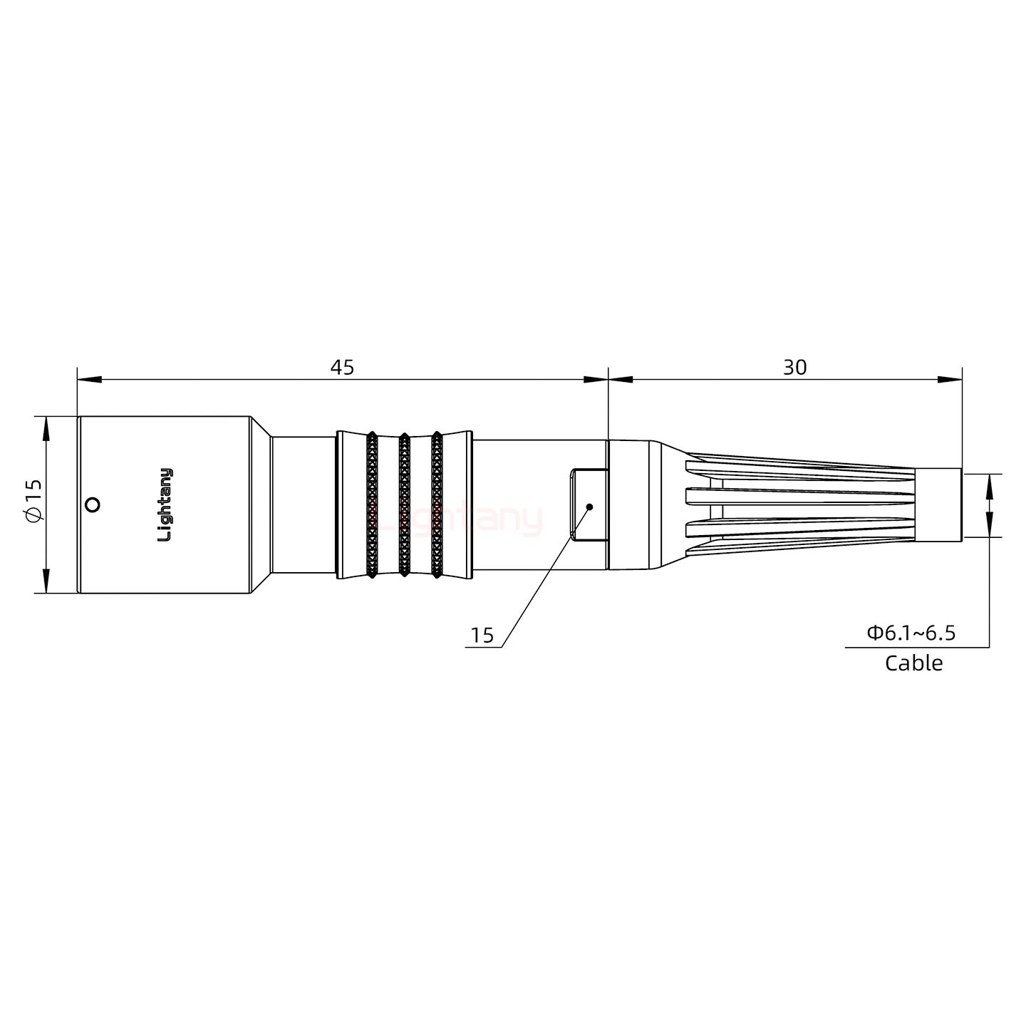 PHG.1K.014.CLAC65Z推拉自鎖帶護(hù)套浮動插座